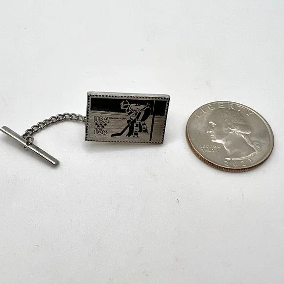 1980 USA Olympic Hockey "Miracle on Ice" Tie Tack - Picture 3 of 4